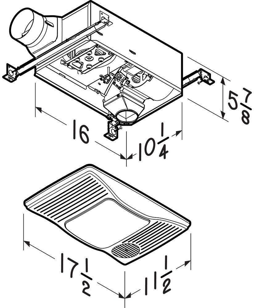 Broan 100HL Heater/Fan/Light