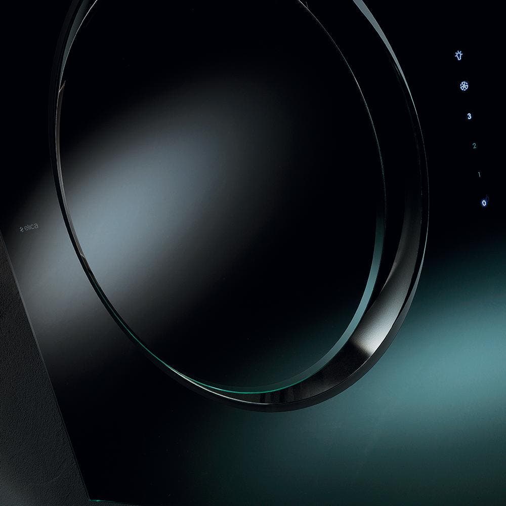 Elica EOM431BL Black Glass with Stainless Steel Trim