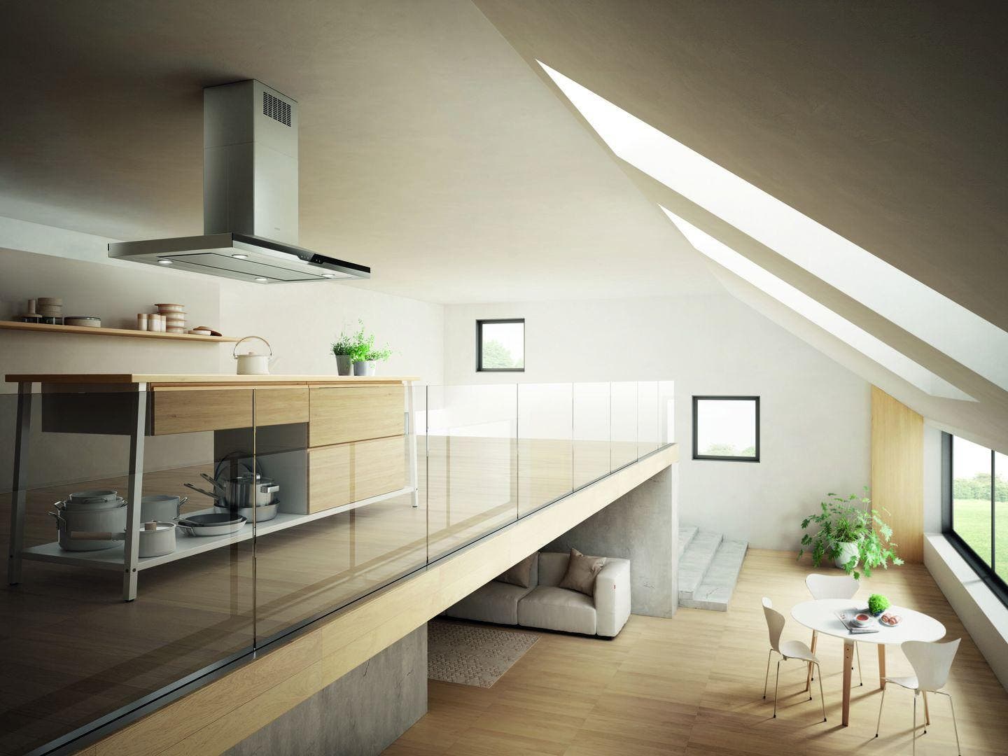 Elica ESI636SS 36 Inch Stainless Steel with Black Glass Panel