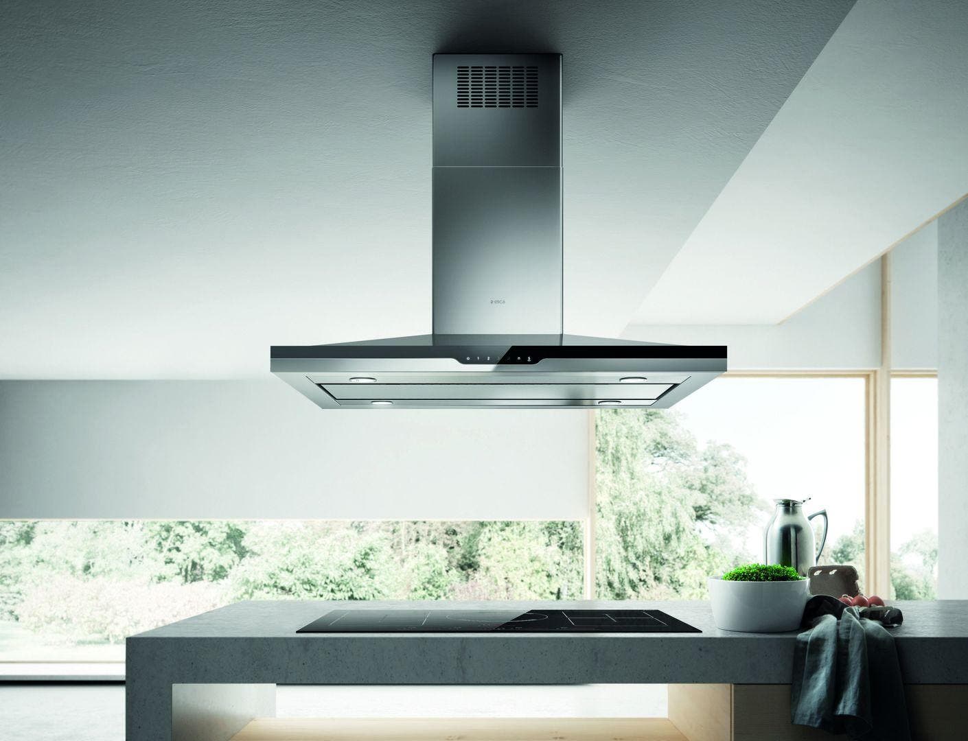 Elica ESI636SS 36 Inch Stainless Steel with Black Glass Panel
