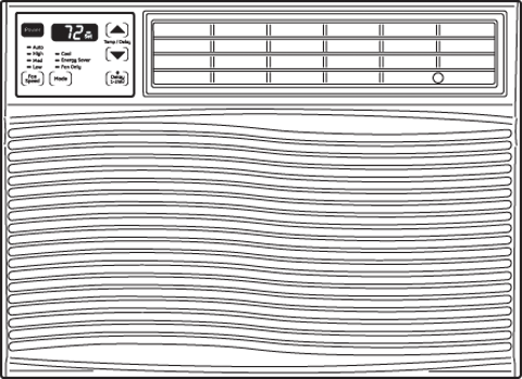 GE AEQ24DN 230 Volt Electronic Room Air Conditioner