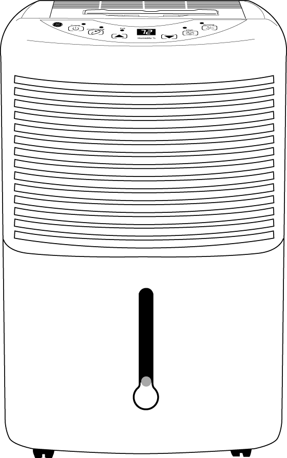 GE AHK40LK 40 Pint Capacity Dehumidifier