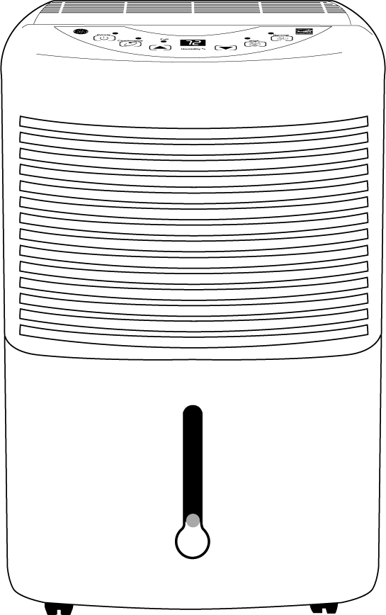 GE AHK50LK 50 Pint Capacity Dehumidifier