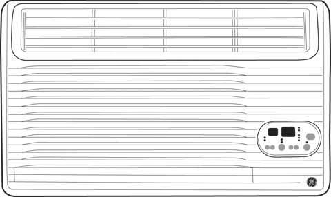 GE AJCM10DCE 10,300 BTU Room Air Conditioner with 9.8 EER, R-41...