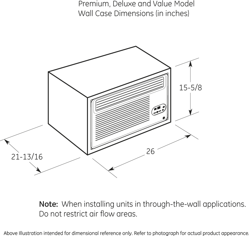 GE AJCM12DCF 12,000 BTU Thru-the-Wall Air Conditioner