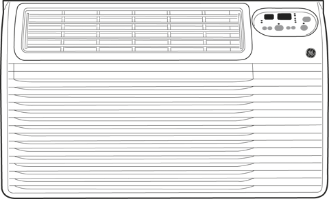 GE AJCQ09DCD 230/208 Volt Built-In Room Air Cool Unit