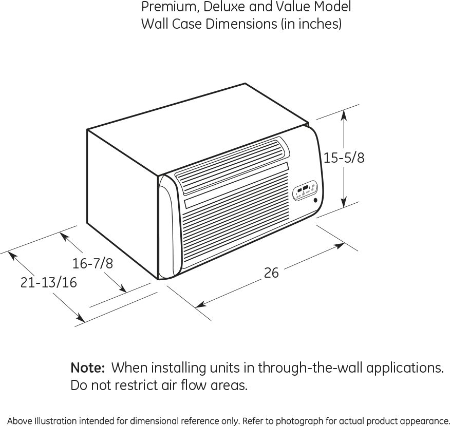 GE AJEM12DCE 11,800 BTU Through-the-Wall Room Air Conditioner