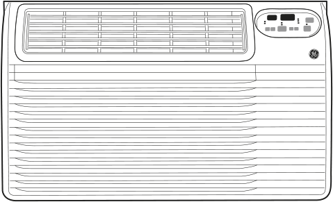 GE AJEQ12DCF 12000 BTU Built-In Heat and Cool Room Air Conditio...