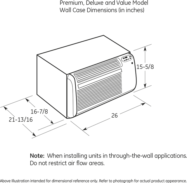 GE AJEQ12DCF 12000 BTU Built-In Heat and Cool Room Air Conditio...