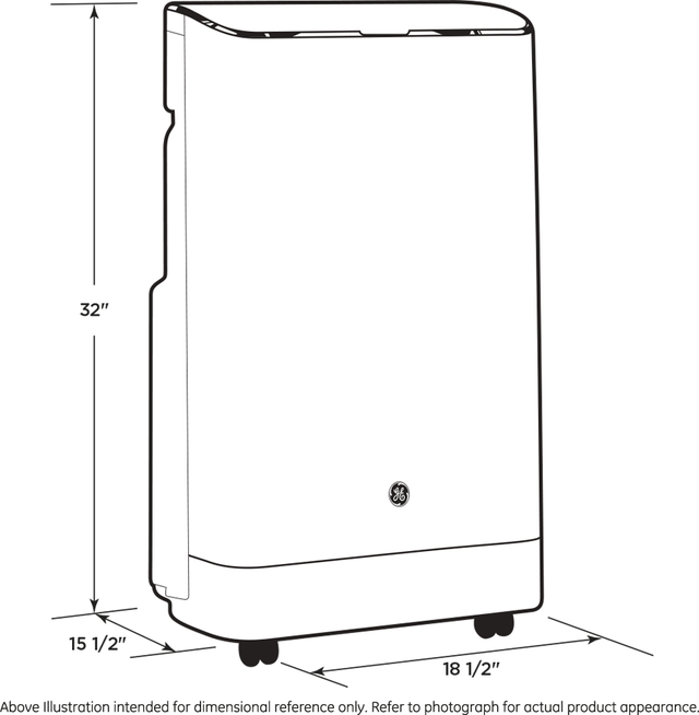 GE APCA14YZMW Portable Air Conditioner with Auto Evaporation Tec...