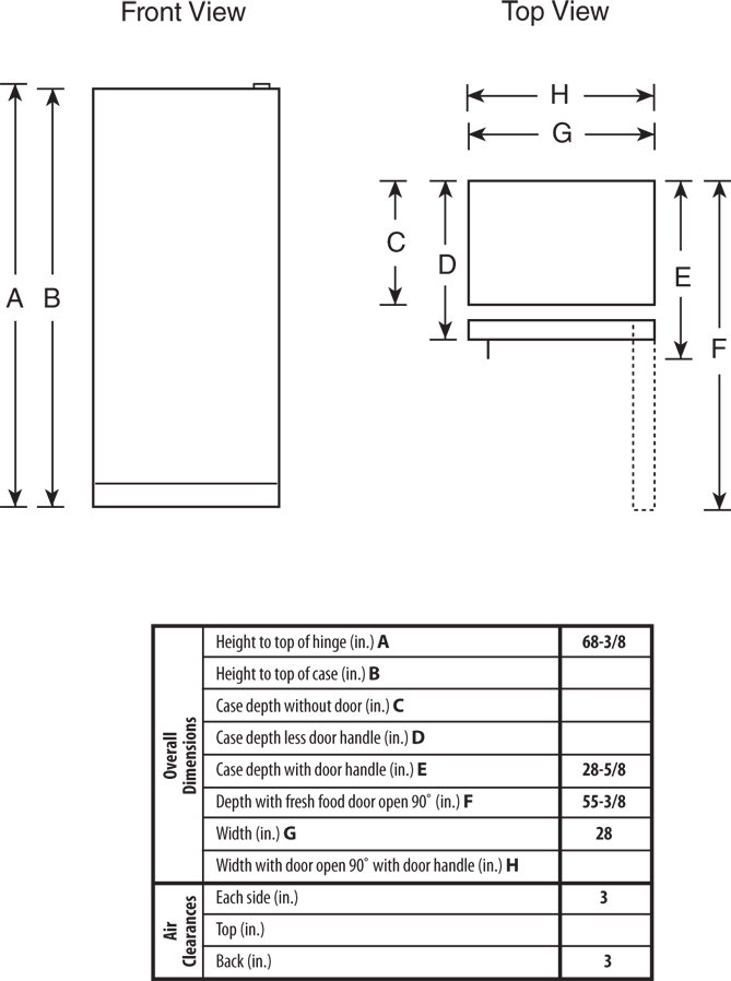 GE FUF14DVRWW 13.7 cu. ft. Upright Freezer with 3 Wire Shelves, ...