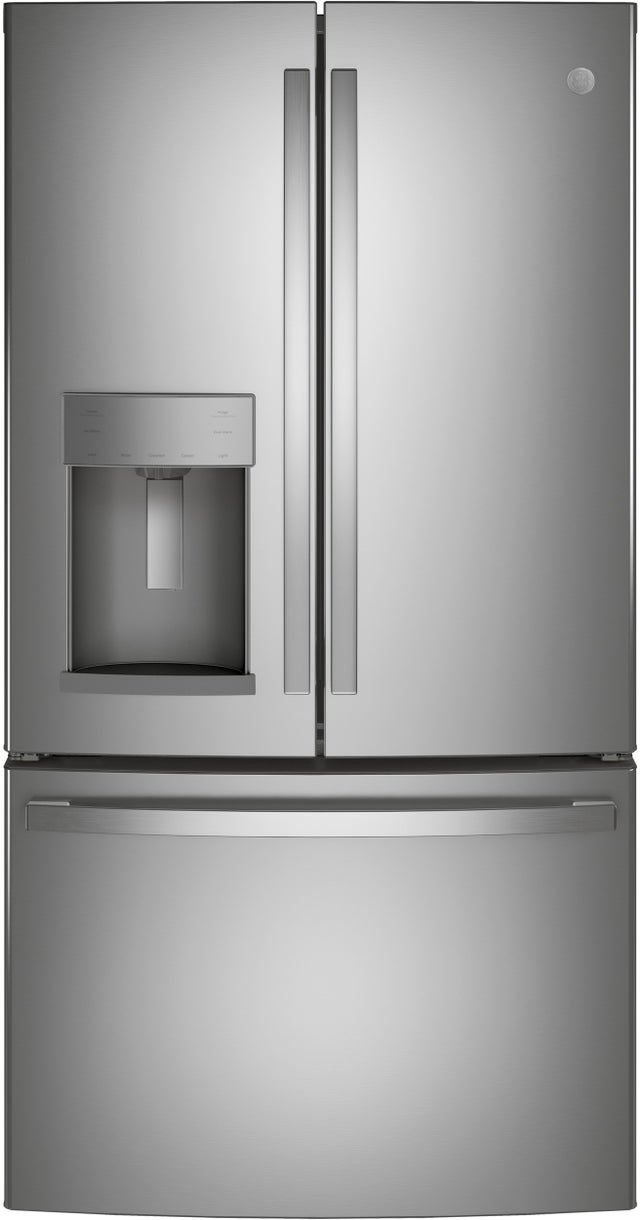 GE GFD28GYNFS 36 Inch, 27.7 Cu. Ft. Freestanding French Door Ref...