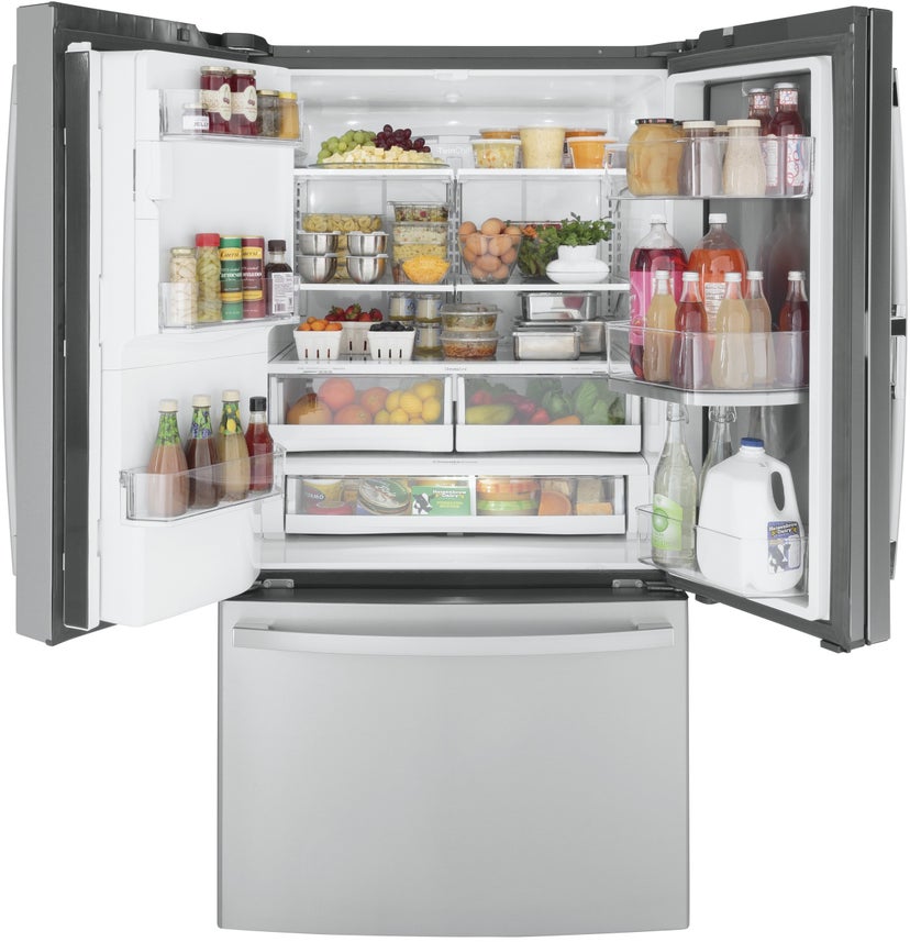 GE GFD28GYNFS 36 Inch, 27.7 Cu. Ft. Freestanding French Door Ref...