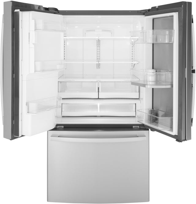 GE GFD28GYNFS 36 Inch, 27.7 Cu. Ft. Freestanding French Door Ref...