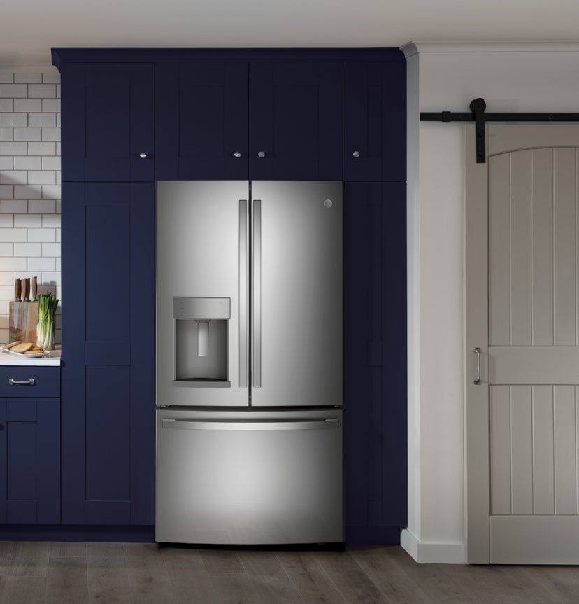 GE GFD28GYNFS 36 Inch, 27.7 Cu. Ft. Freestanding French Door Ref...