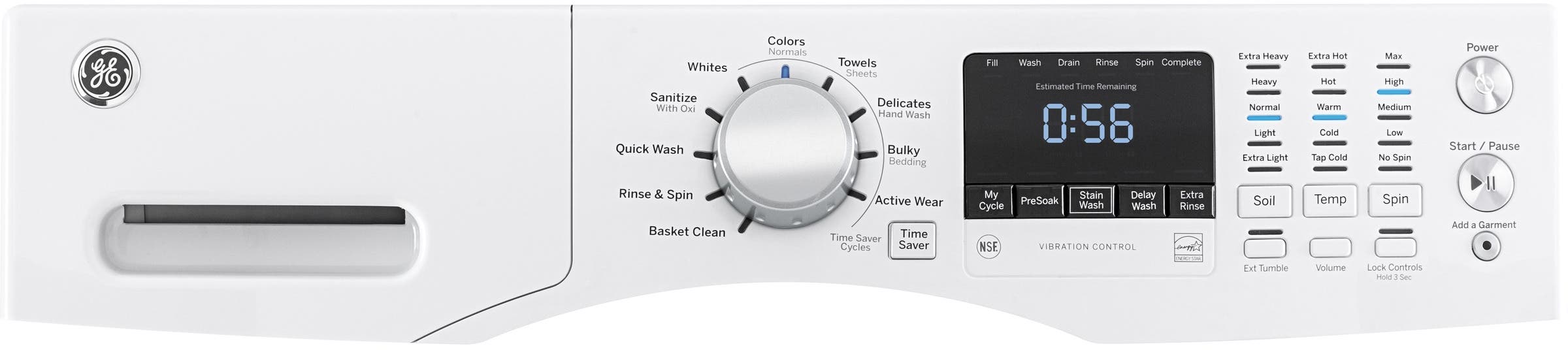 GE GFW430SSMWW White