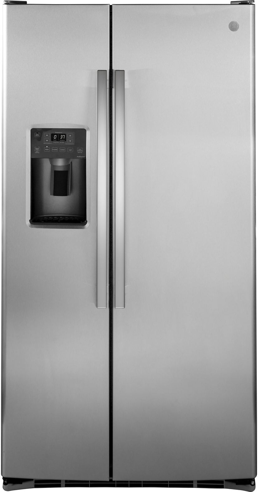 GE GSE25GSHSS Side By Side Refrigerator With 25 Cubic Feet Capac...