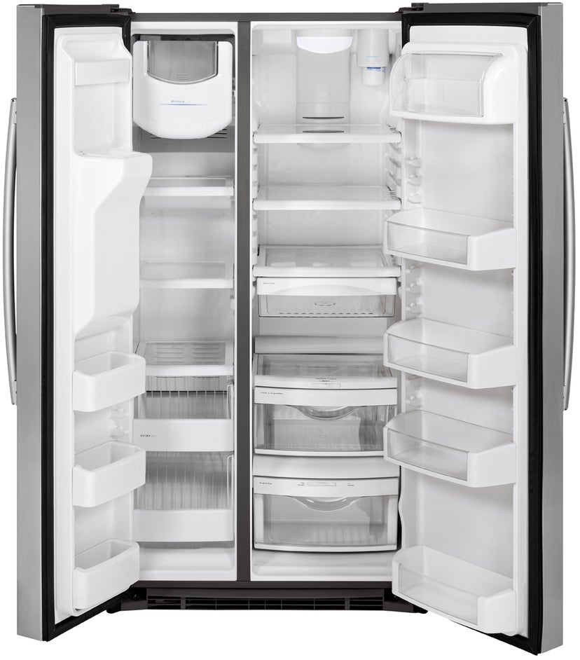 GE GSE25HSHSS 25.3 Cu. Ft. Freestanding Side by Side Refrigerato...