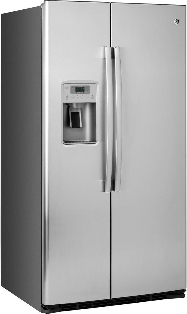 GE GSE25HSHSS 25.3 Cu. Ft. Freestanding Side by Side Refrigerato...