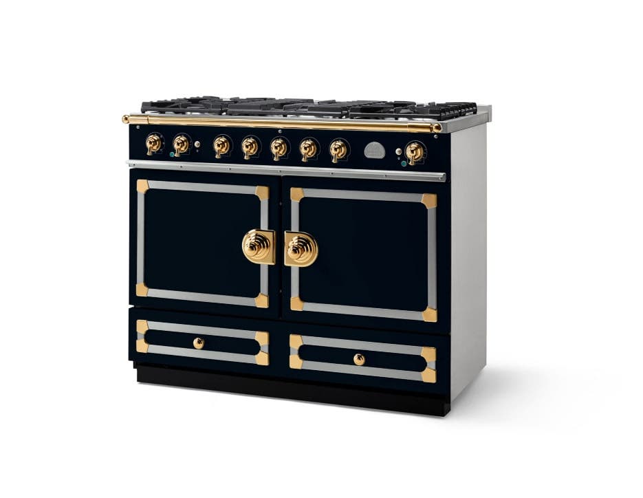 La Cornue C1DF Dark Navy Blue With Stainless Steel & Polished Bra...
