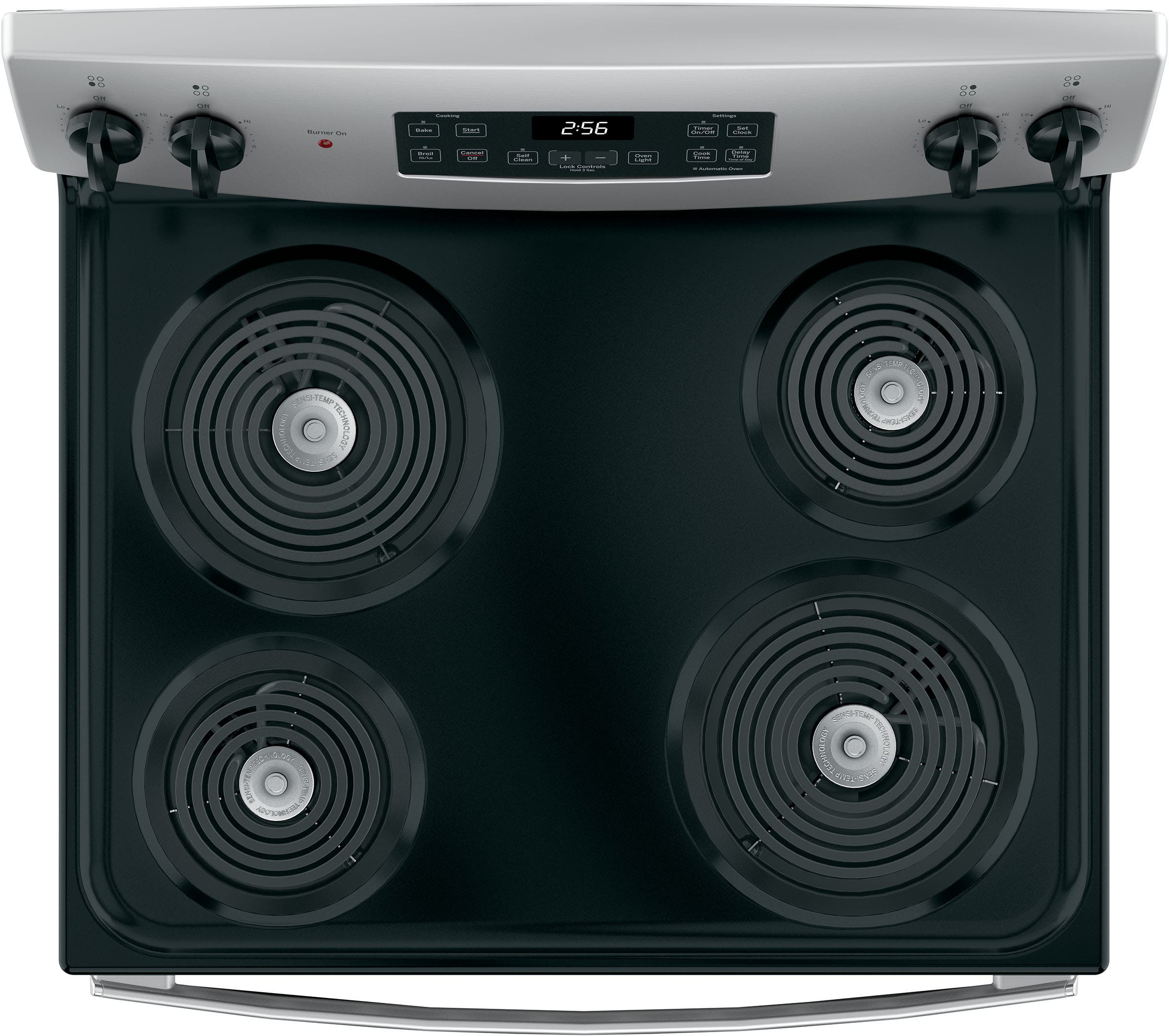 GE JB256RMSS Stainless Steel with Black