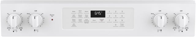 GE JS645DLWW 30 Inch Slide-In Electric Range with 4 Radiant Ele...