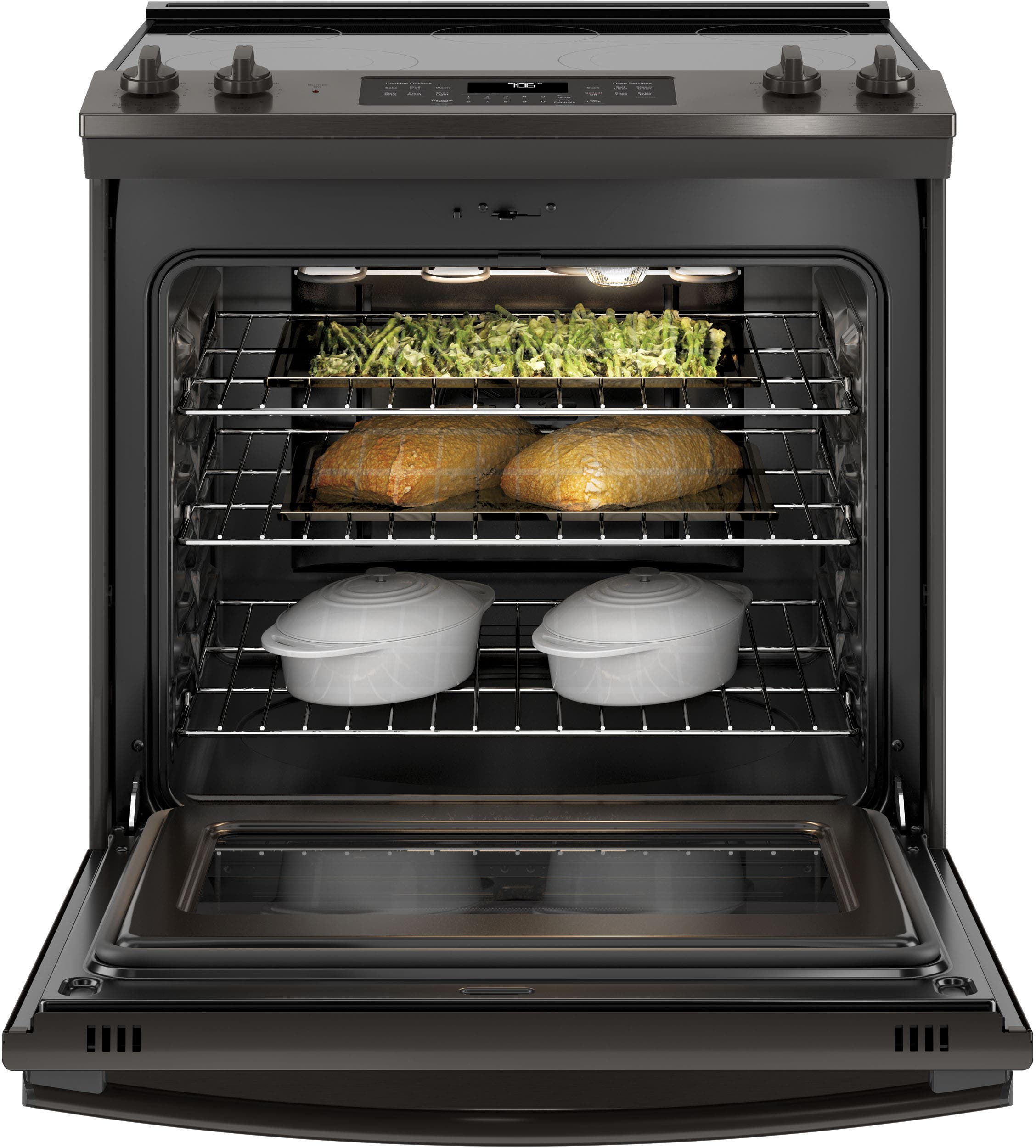 GE JS760BLTS Black Stainless