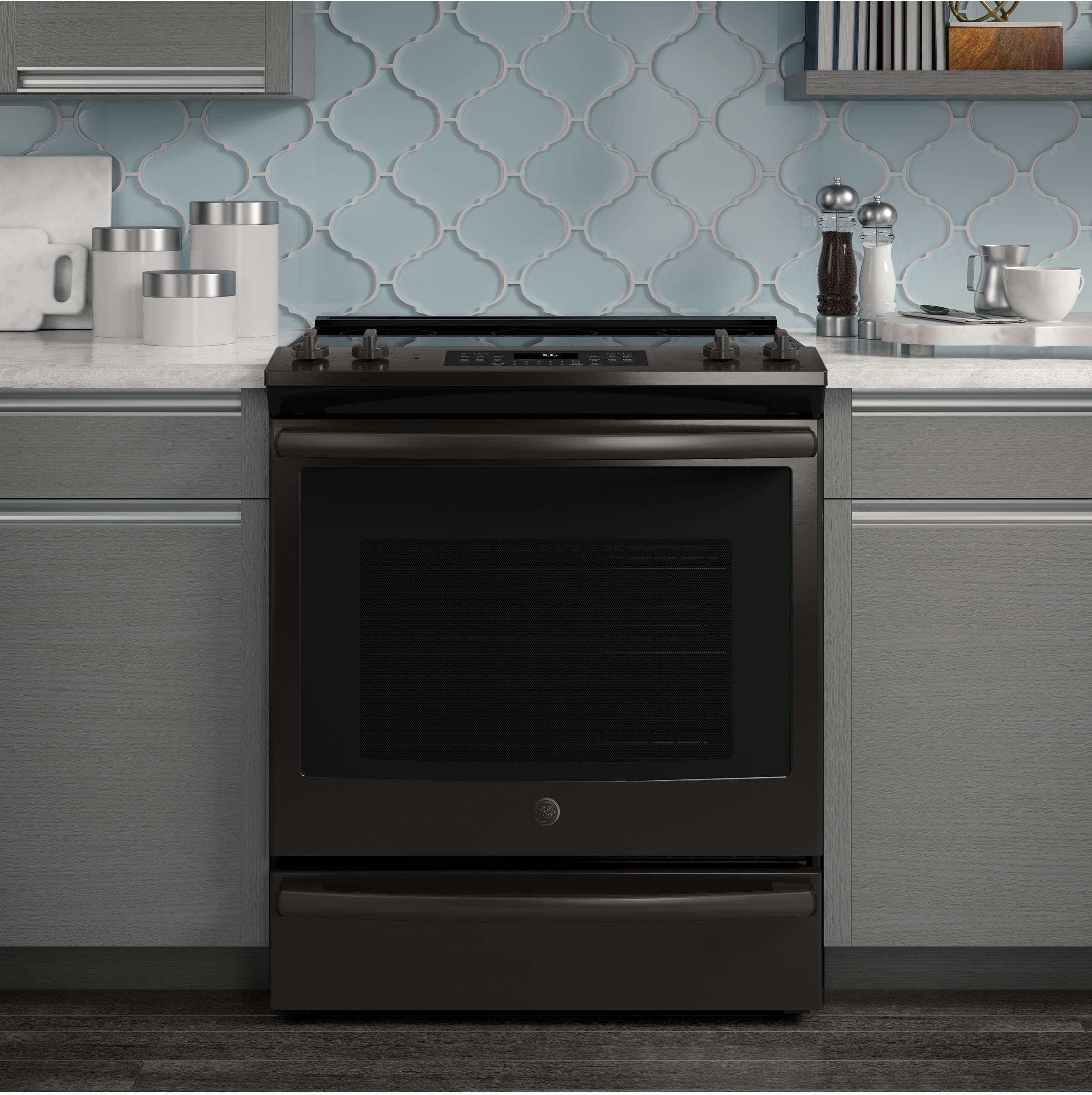 GE JS760BLTS Black Stainless