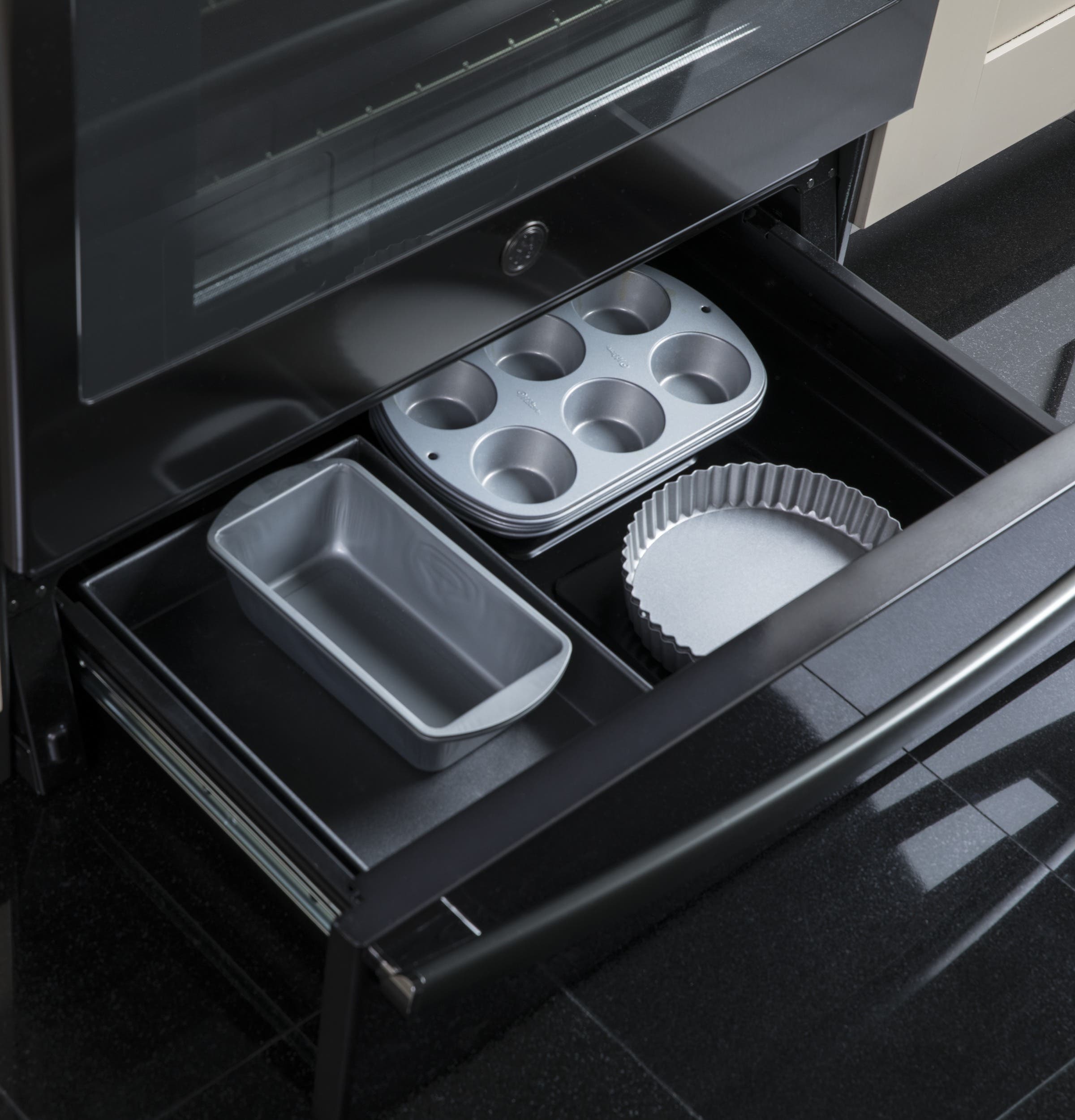 GE JS760BLTS Black Stainless