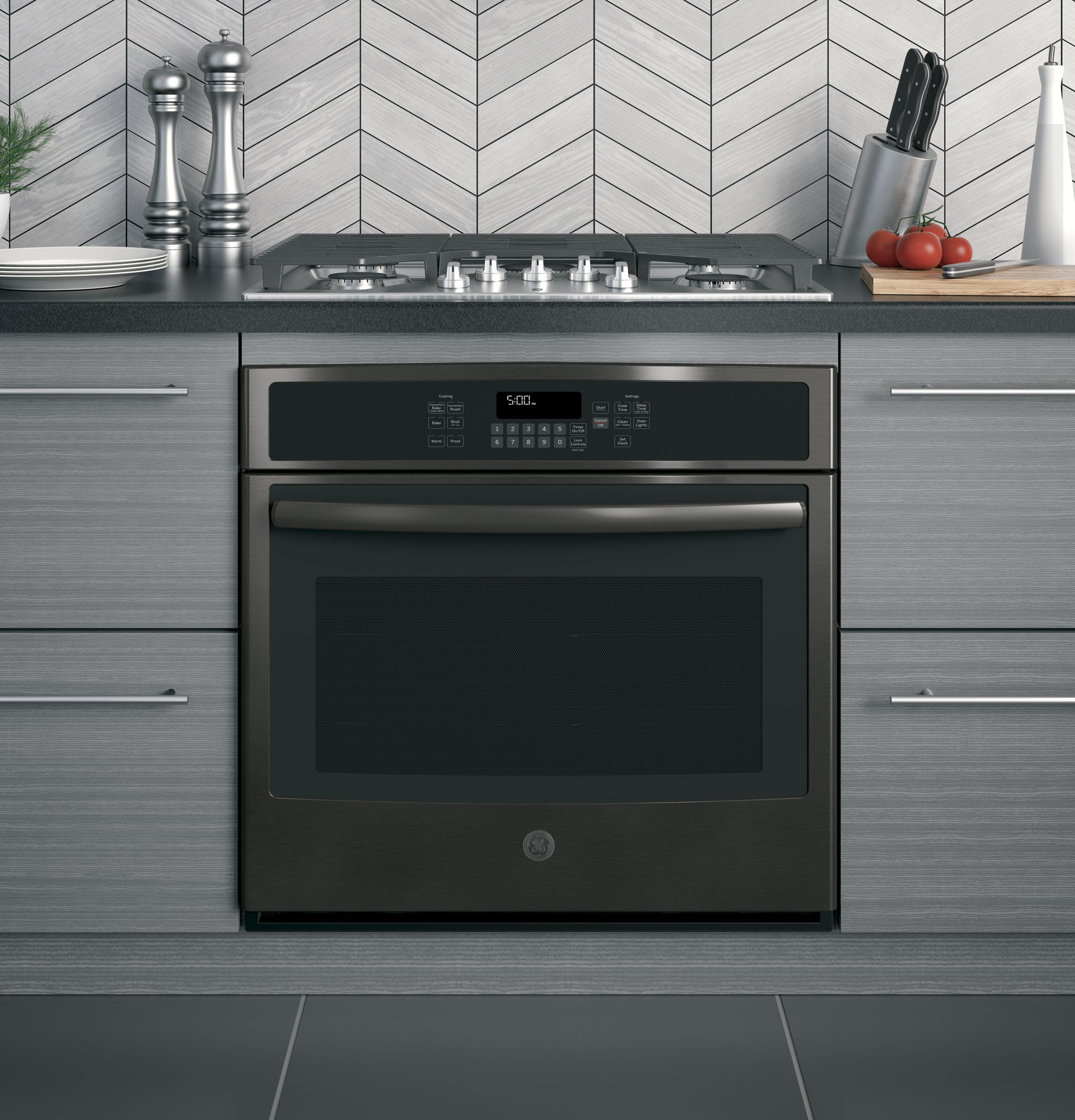 GE JT5000BLTS Black Stainless Steel