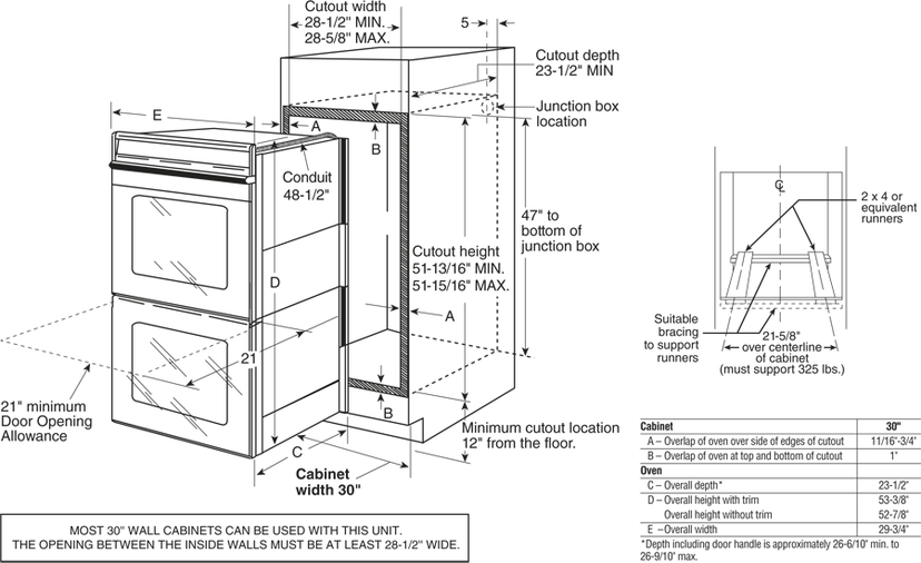 GE JTP35SPSS 30" Double Electric Wall Oven with 4.4 cu. ft. Ove...