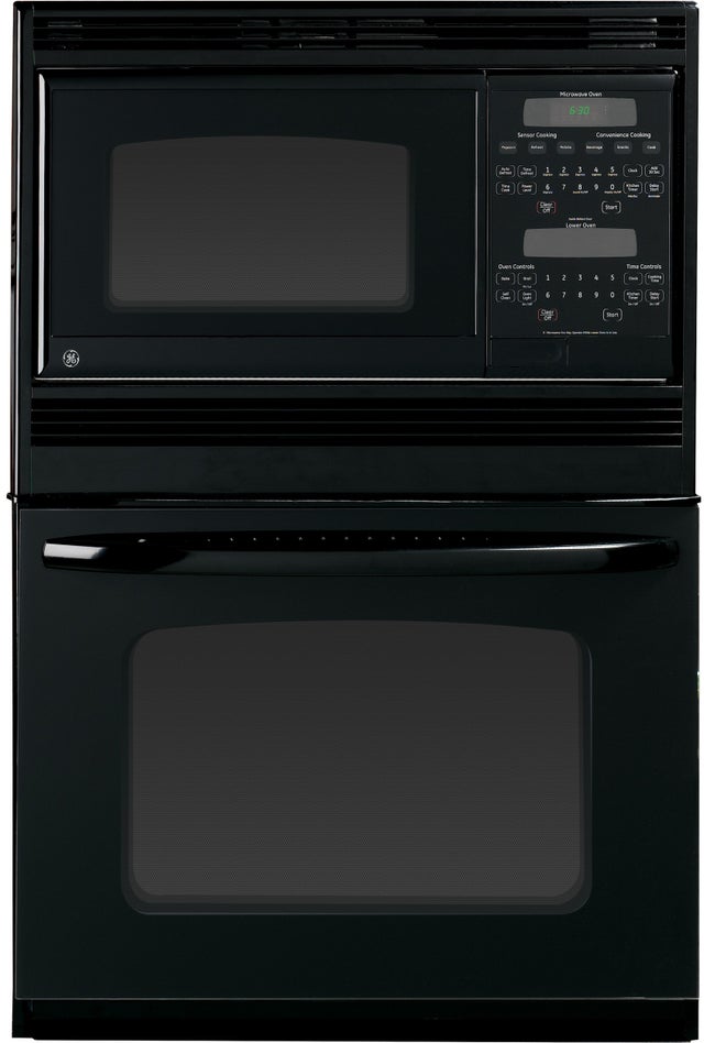 GE JTP90DPBB 30" Combination Wall Oven with 4.4 cu. ft. Self-Cl...