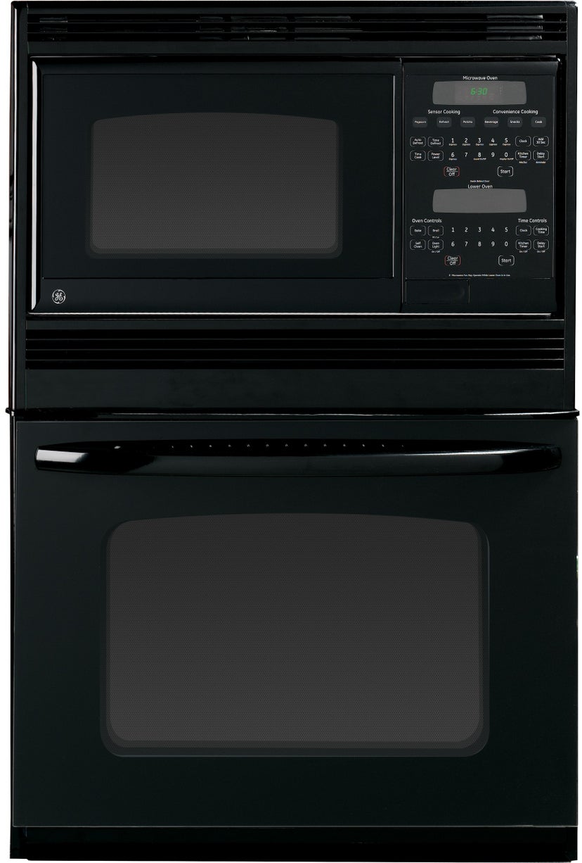 GE JTP90DPBB 30" Combination Wall Oven with 4.4 cu. ft. Self-Cl...