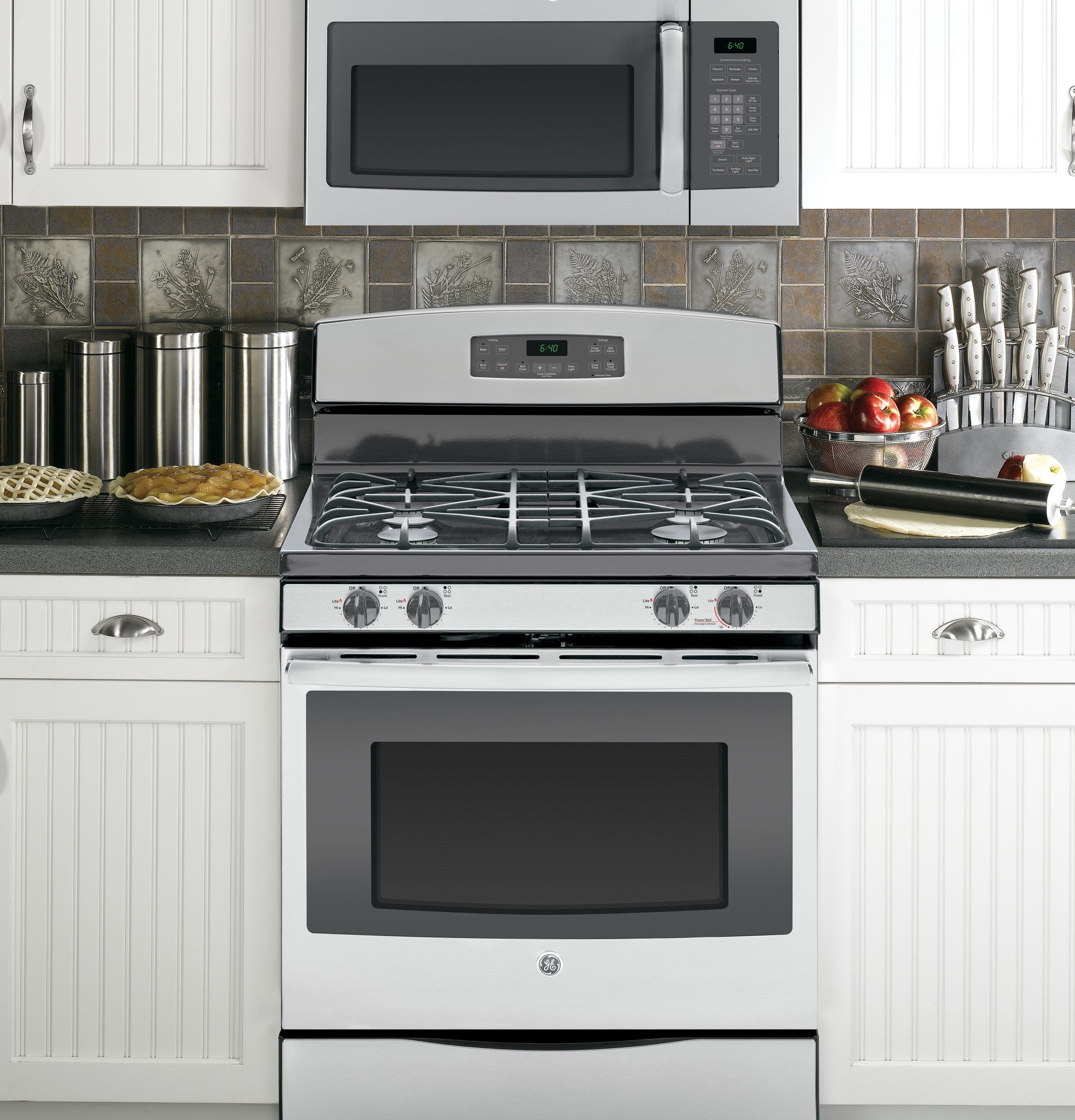 GE JVM6172SFSS Stainless Steel with Grey Case