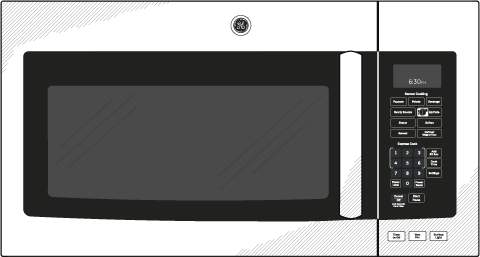 GE JVM7195SFSS 30 Inch Over-the-Range Microwave Stainless Steel