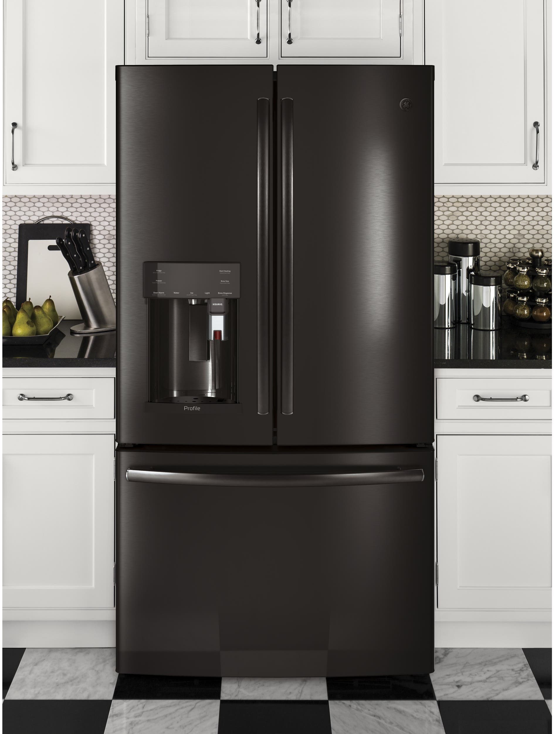 GE PFE28PBLTS Black Stainless Steel
