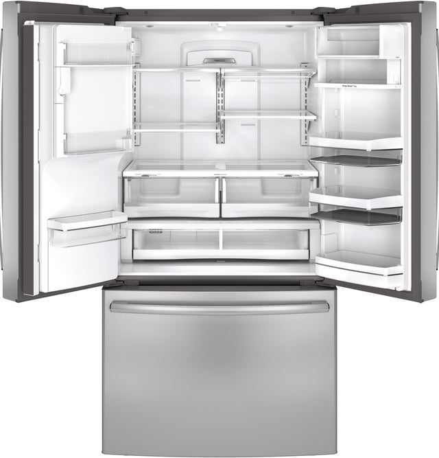 GE PFE28RSHSS 27.7 cu. ft. Bottom Mount Refrigerator with 5 Shel...