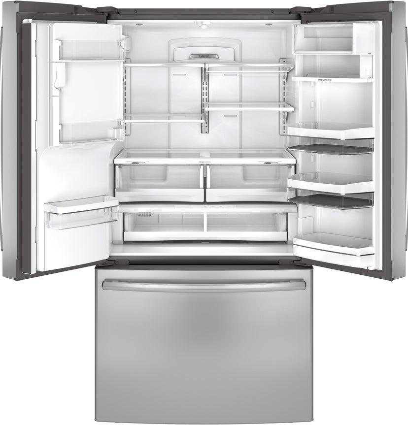 GE PFE28RSHSS 27.7 cu. ft. Bottom Mount Refrigerator with 5 Shel...