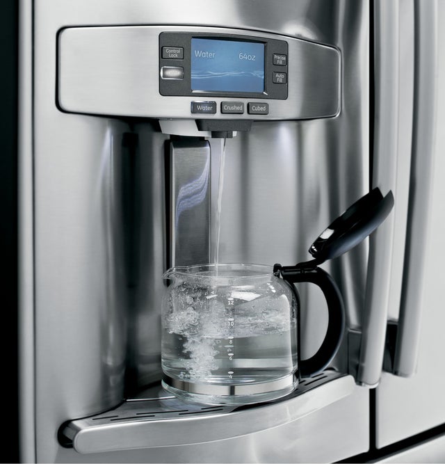 GE PFE28RSHSS 27.7 cu. ft. Bottom Mount Refrigerator with 5 Shel...