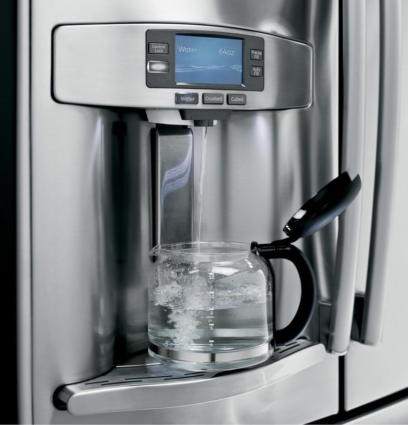 GE PFE28RSHSS 27.7 cu. ft. Bottom Mount Refrigerator with 5 Shel...