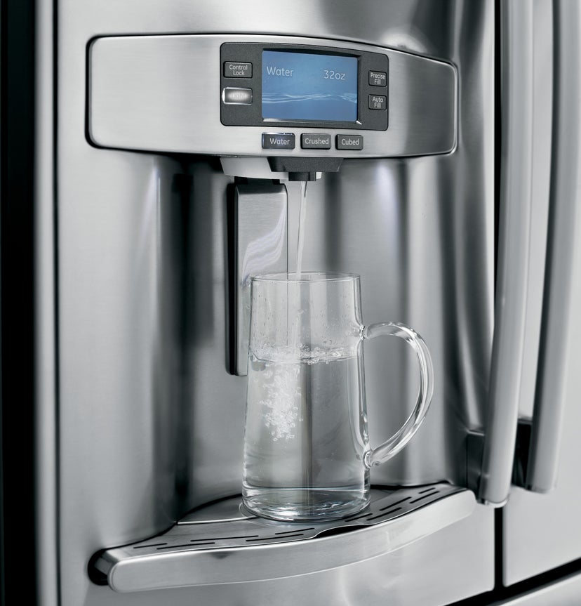 GE PFE28RSHSS 27.7 cu. ft. Bottom Mount Refrigerator with 5 Shel...