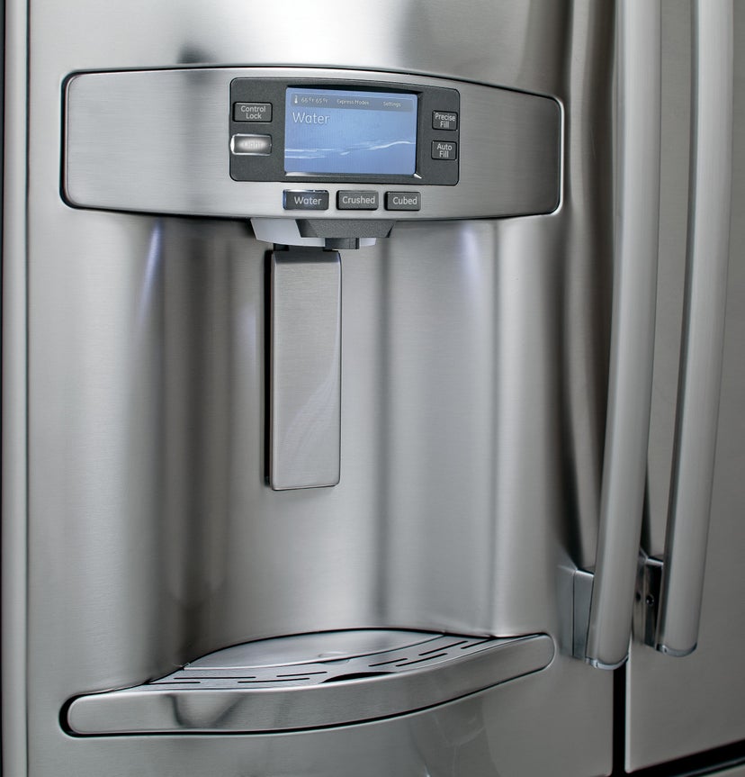 GE PFE28RSHSS 27.7 cu. ft. Bottom Mount Refrigerator with 5 Shel...