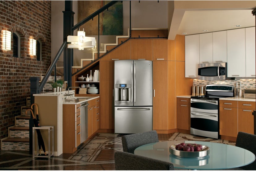 GE PFE28RSHSS 27.7 cu. ft. Bottom Mount Refrigerator with 5 Shel...