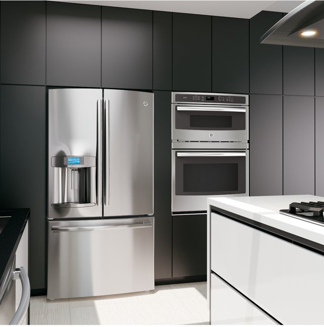 GE PFE28RSHSS 27.7 cu. ft. Bottom Mount Refrigerator with 5 Shel...