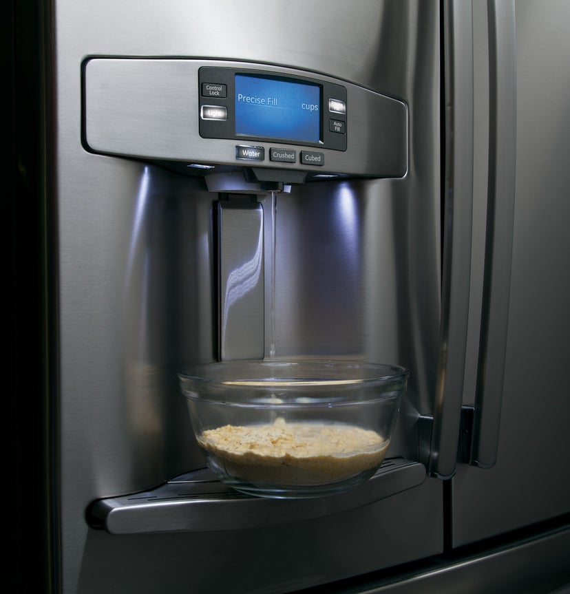 GE PFE28RSHSS 27.7 cu. ft. Bottom Mount Refrigerator with 5 Shel...