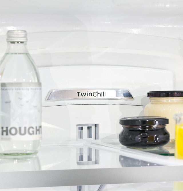 GE PFE28RSHSS 27.7 cu. ft. Bottom Mount Refrigerator with 5 Shel...