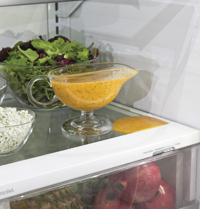 GE PFE28RSHSS 27.7 cu. ft. Bottom Mount Refrigerator with 5 Shel...