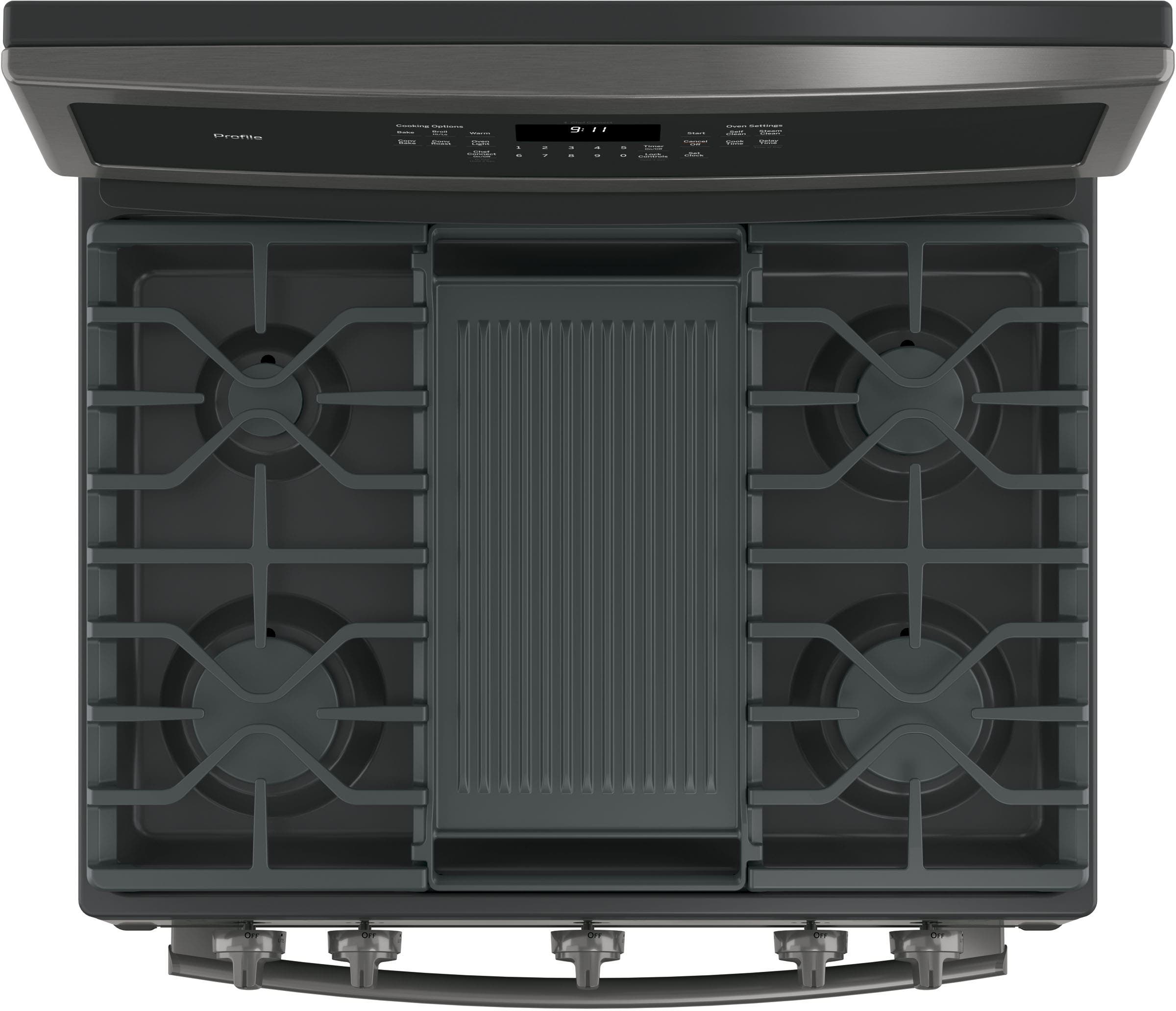 GE PGB911BEJTS Black Stainless Steel