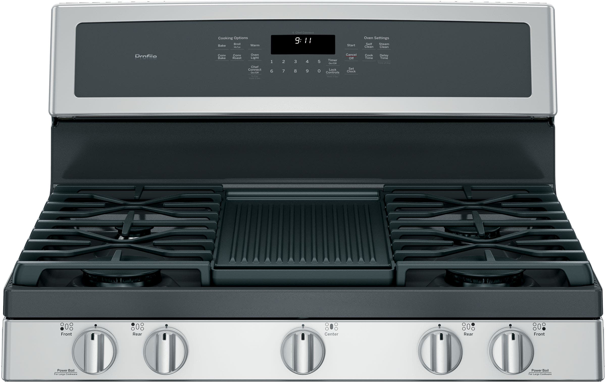GE PGB911SEJSS Stainless Steel with Gray