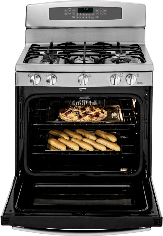 GE PGB945SEFSS 30" Freestanding Gas Range with 5 Sealed Burners, ...